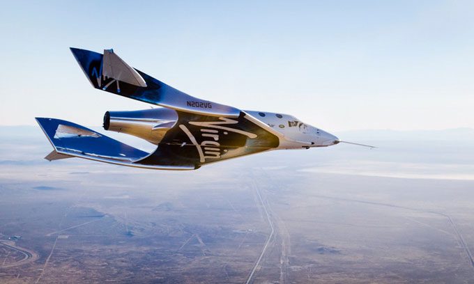 SpaceShipTwo Unity - a spacecraft designed for transporting people and cargo.