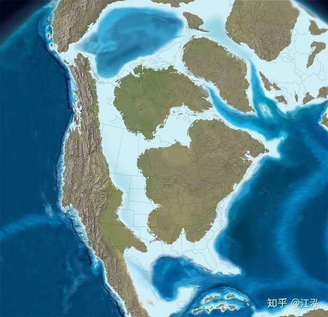 North America 75 million years ago.