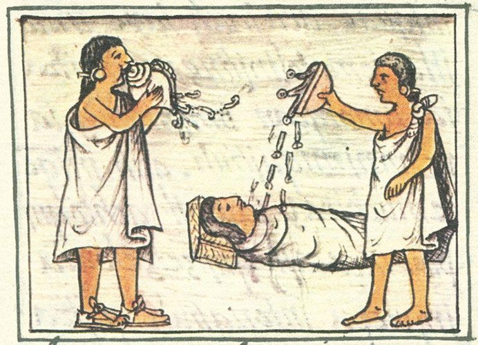 The Aztecs believed that when a person dies, their life does not end but continues in another world.