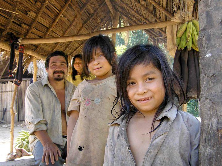 A Tsimane family in Bolivia.