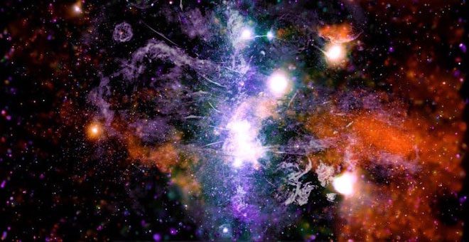An impressive image of the center of the Milky Way released by NASA.