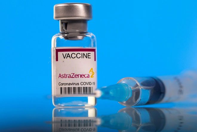 A dose of AstraZeneca vaccine.
