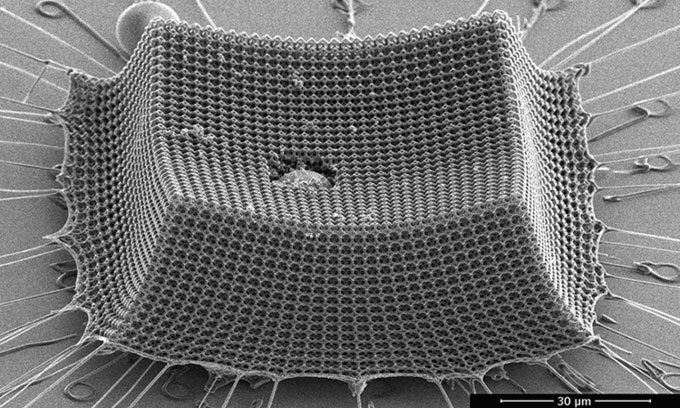 Crystal network configuration of the new nano material.