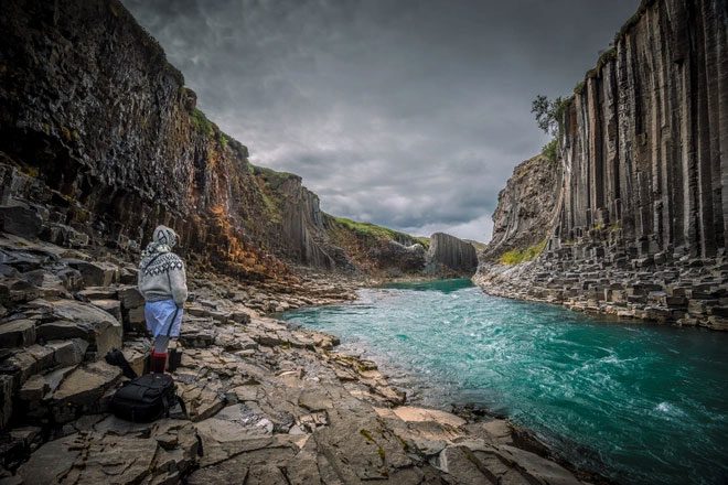 The Giant Basalt Columns in Iceland