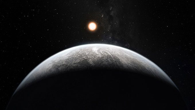 Simulation of the newly discovered exoplanet.