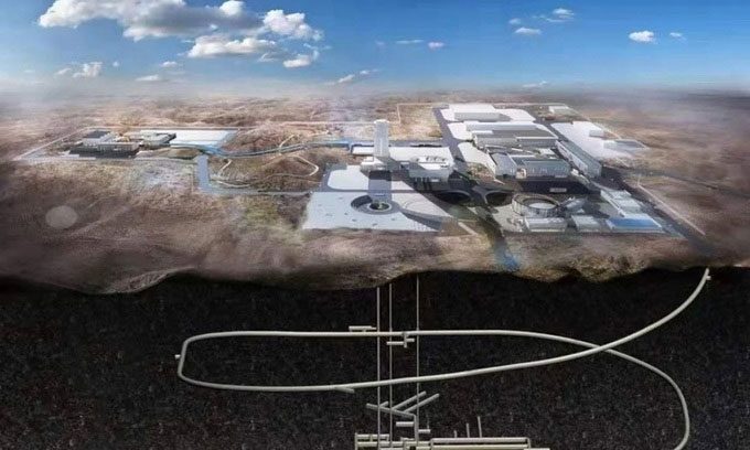 Design of the laboratory beneath the Gobi Desert.