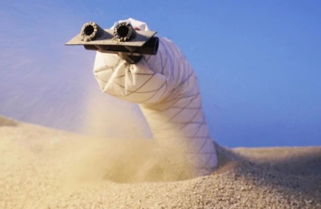 The soft robot can now move by "growing" from its head.