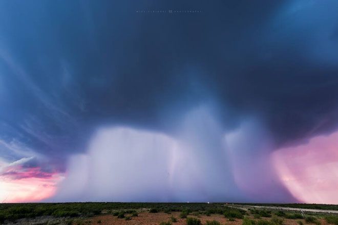 Mike Olbinski was lucky to capture images of a microburst right in the heart of the storm.