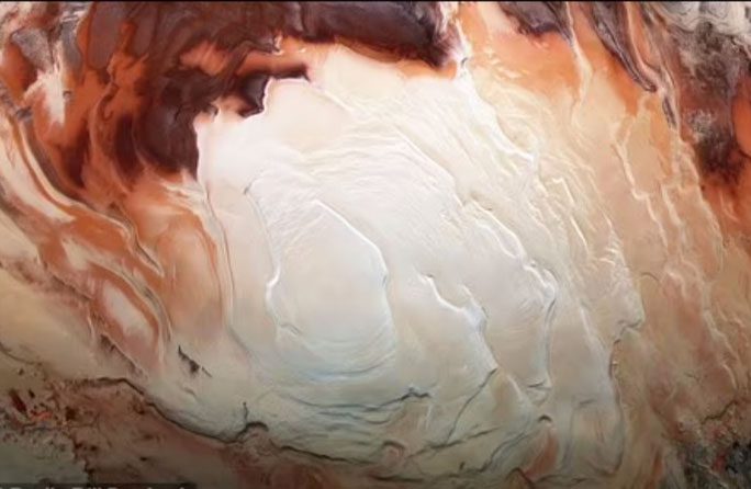 ESA captured image showing land that may conceal large lakes beneath