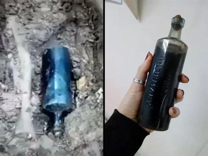 The bottle containing the mysterious liquid