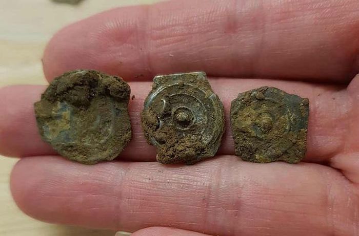 3 of the ancient coins recently excavated