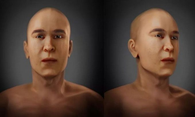 Reconstructed face of Pharaoh Akhenaten.