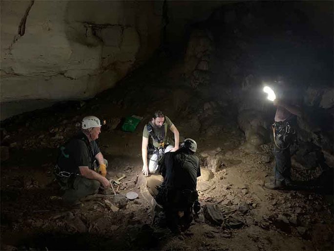 Archaeologists at the site