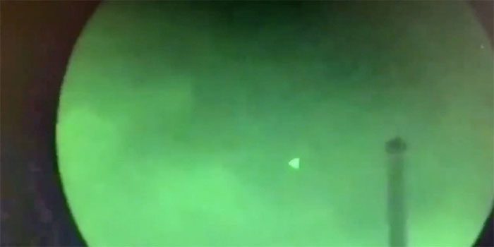 Image from Navy footage of unidentified aerial phenomena.