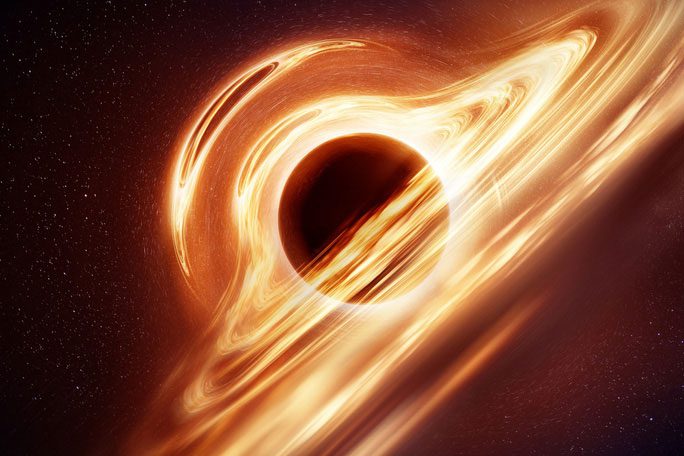 Supermassive black hole can bend space-time