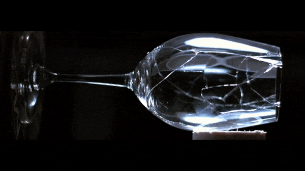 In the latest video, Gav surprised viewers with the sight of a shattered wine glass.