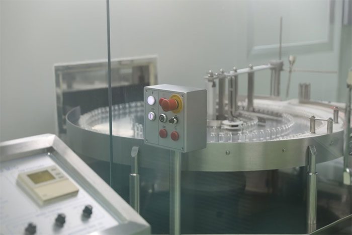 The glass vials must be completely sterile to ensure the quality of the vaccine.