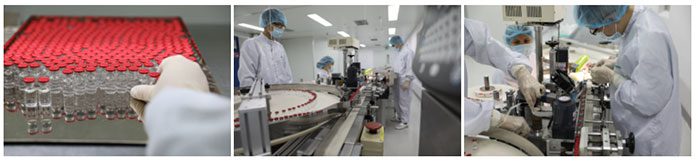 Once confirmed to be normal, these vaccine vials will be returned to the production line.