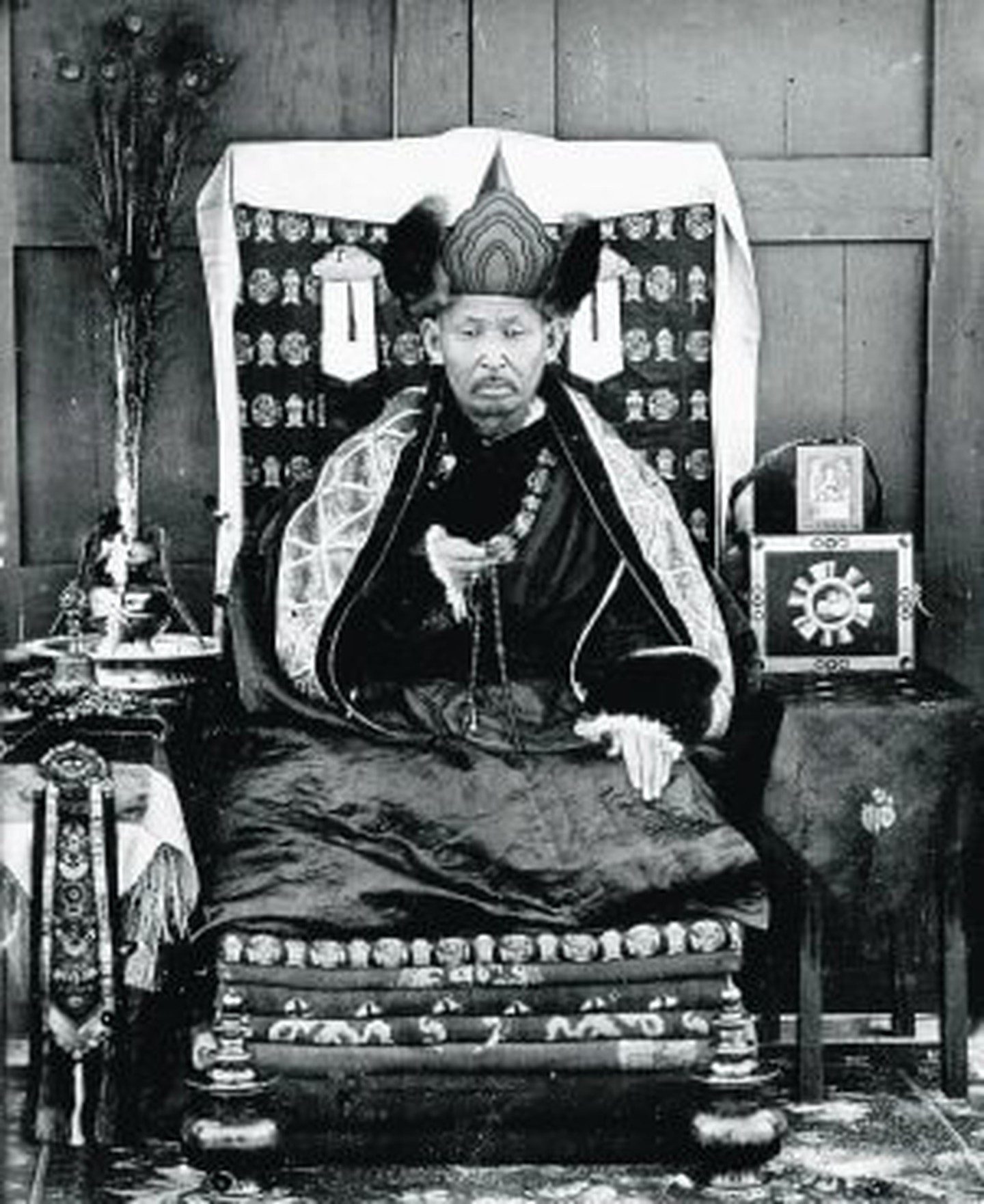 The mummified monk when he was alive