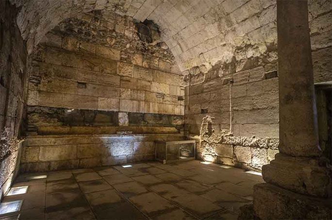 The banquet hall remains in good condition after 2,000 years