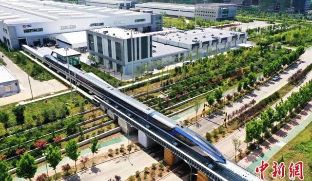 China's high-speed magnetic levitation train system.