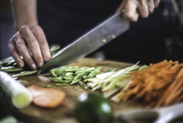 Do not use the same cutting board for meat and for cutting fruits and vegetables.