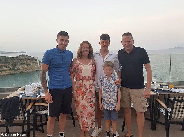 12-year-old boy with family