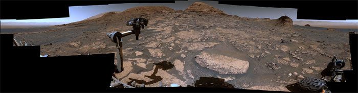 A 360-degree panoramic image taken by Curiosity.
