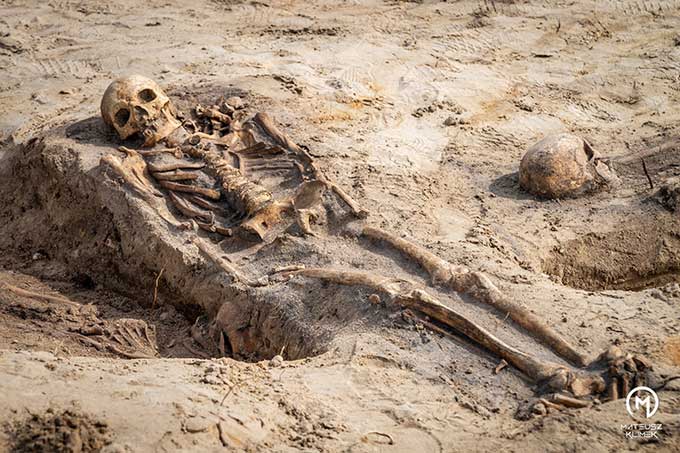 The skeletons will soon be examined after the excavation is completed.