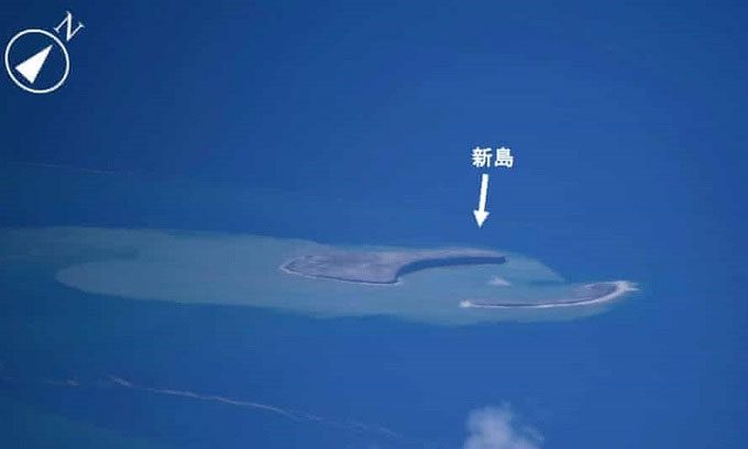 The new island has a C shape.