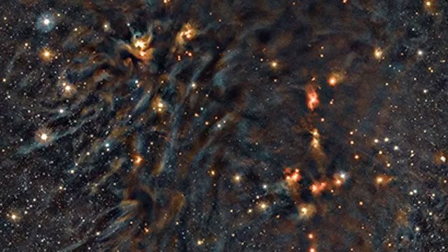 Star-forming region in the Ophiuchus constellation