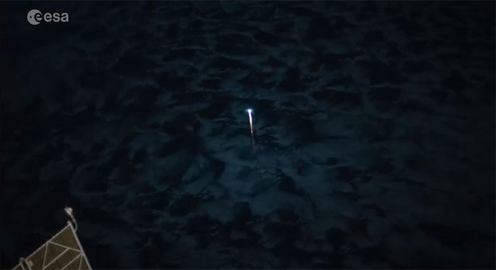 Pirs module burning up in the atmosphere.