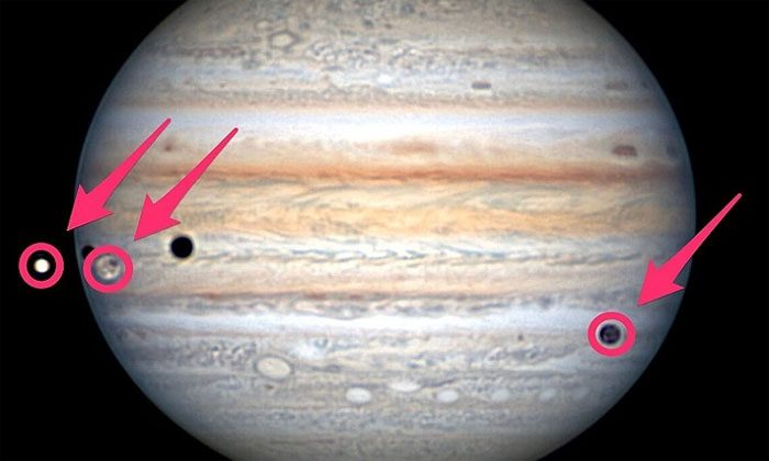 Occultations are quite common on Jupiter, occurring several hundred times a year
