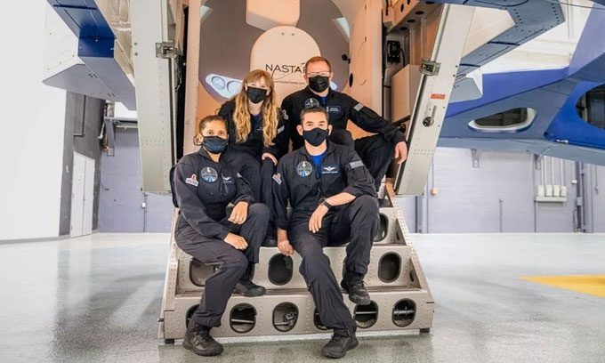 The crew participating in the Inspiration4 flight