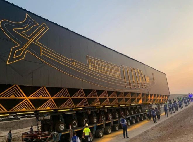 This boat is 42 meters long and weighs 20 tons