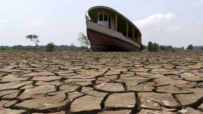 The Amazon River in Brazil is drying up.
