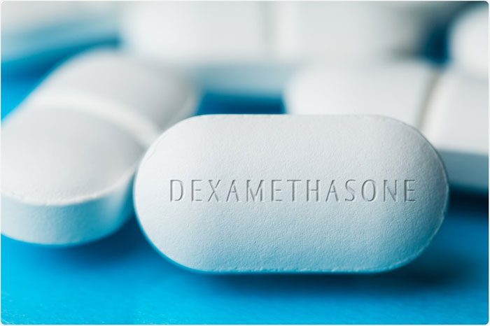 Dexamethasone prescribed for F0 patients receiving home treatment.