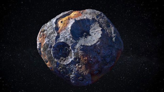The asteroid, possibly the remnant of "Planet Nine" Psyche