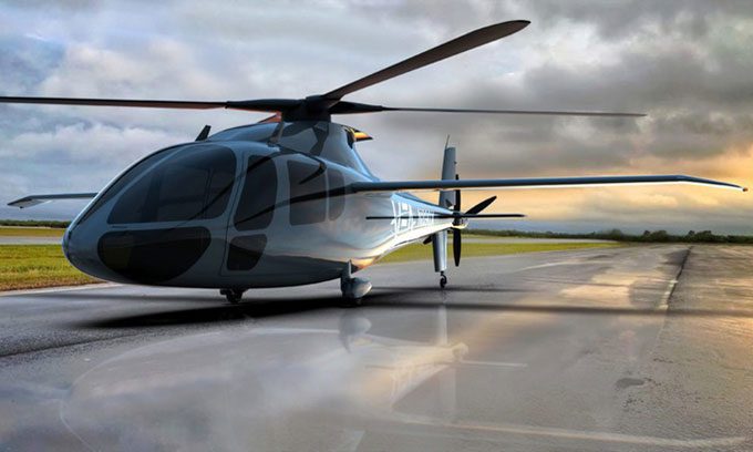 Design of the electric PA-890 helicopter.
