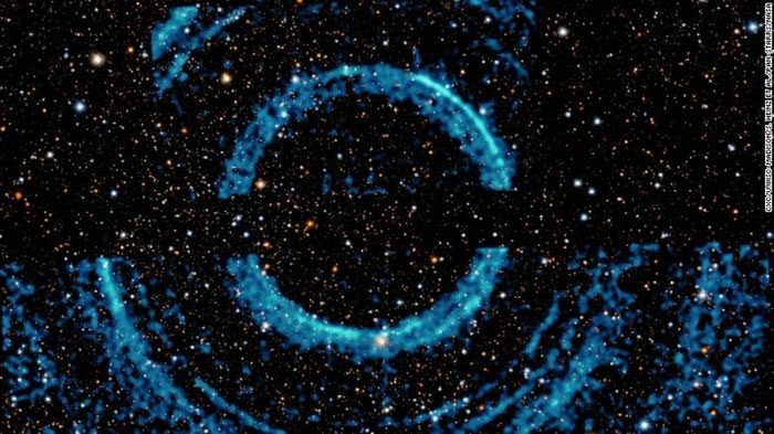 X-ray ring around a black hole with its companion star.