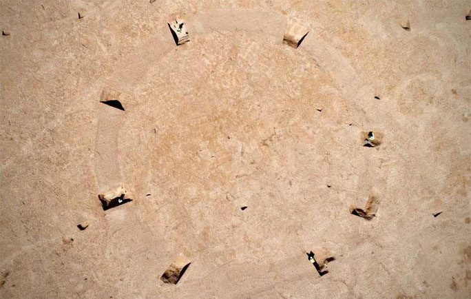 Ritual circle excavated in the area