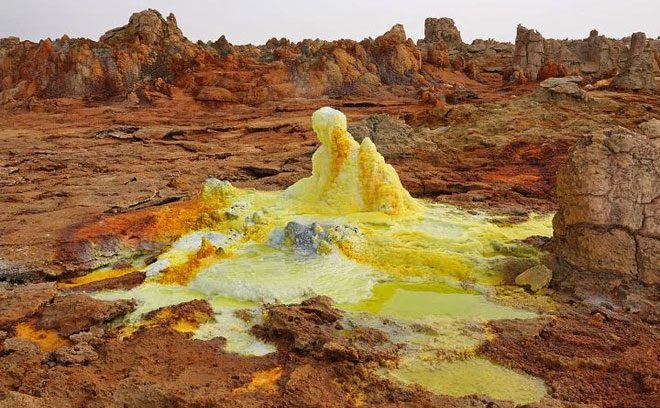 Conditions here are why no organisms can survive.