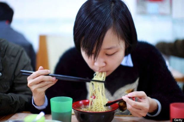Slurping Food