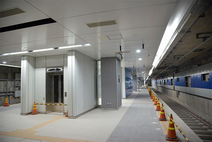 The boarding area.