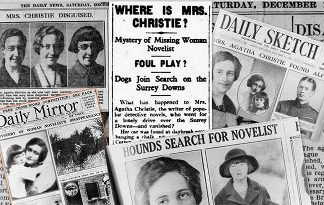 News of Agatha's disappearance was splashed across the newspapers on Monday—three days after she went missing.