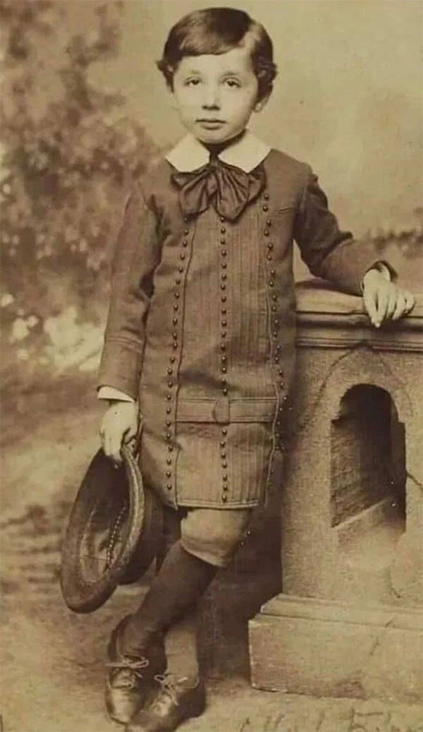 Albert Einstein was once a different boy.