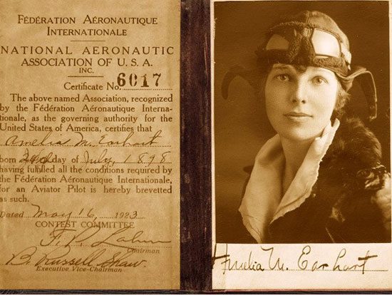 Aviator Amelia Earhart