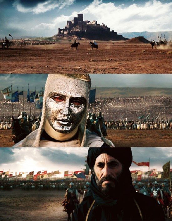 Baldwin IV and Saladin (scene from the movie Kingdom of Heaven)