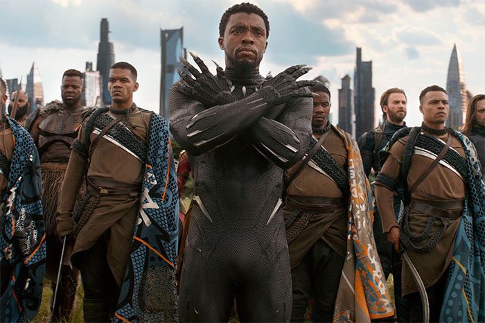 Black Panther and the vibranium suit.