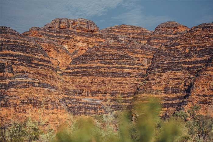 Like giant beehives, these unique sandstone mountains vary in height.